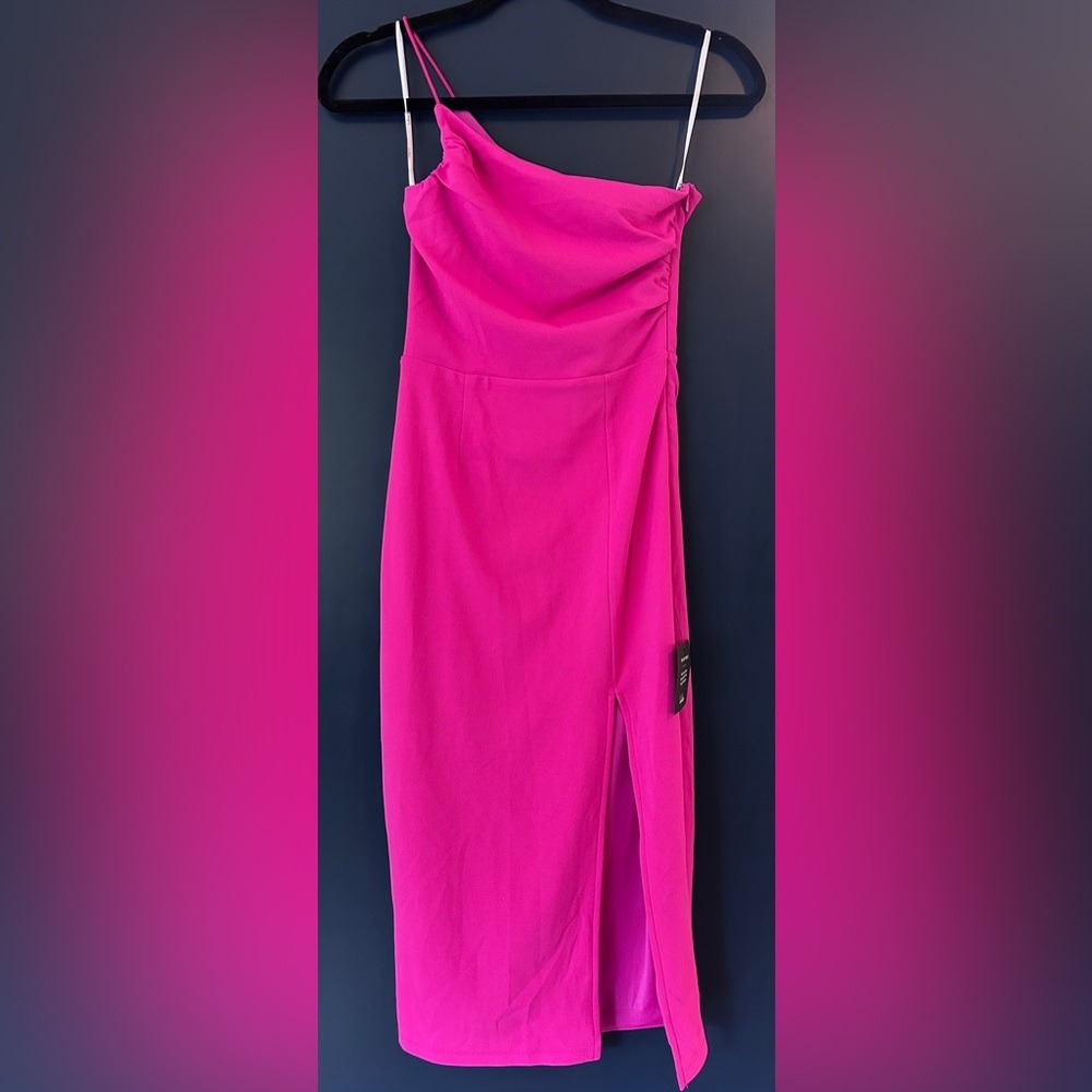 Lulus All About The Glitz One-Shoulder Dress